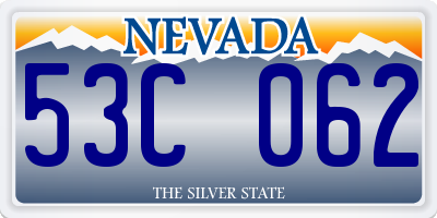 NV license plate 53C062
