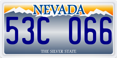 NV license plate 53C066