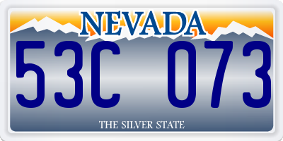 NV license plate 53C073