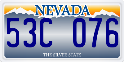 NV license plate 53C076