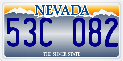 NV license plate 53C082