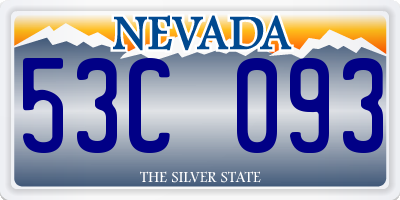 NV license plate 53C093