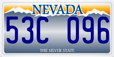 NV license plate 53C096
