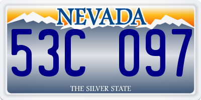 NV license plate 53C097
