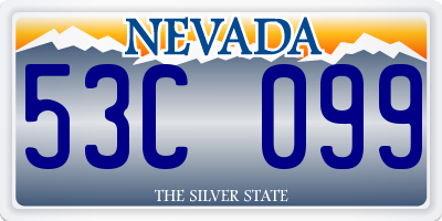 NV license plate 53C099