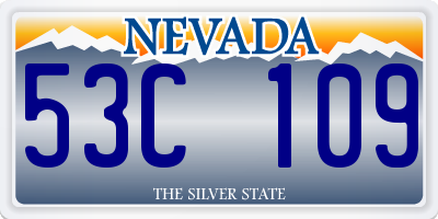 NV license plate 53C109