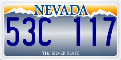 NV license plate 53C117