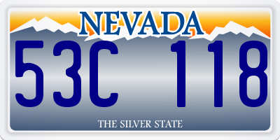 NV license plate 53C118
