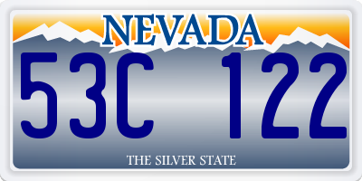 NV license plate 53C122