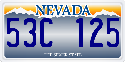 NV license plate 53C125