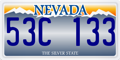NV license plate 53C133