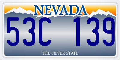 NV license plate 53C139