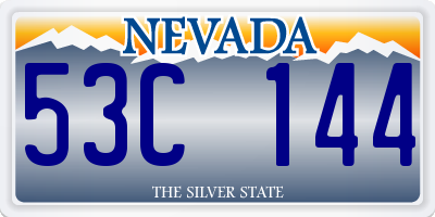 NV license plate 53C144