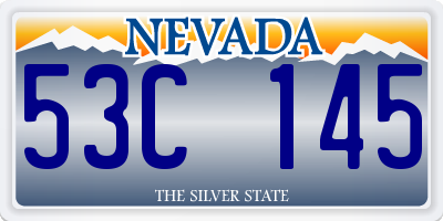 NV license plate 53C145