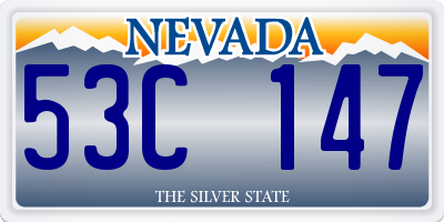 NV license plate 53C147