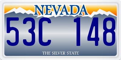 NV license plate 53C148