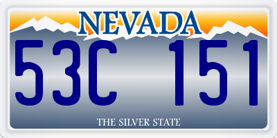 NV license plate 53C151