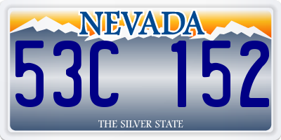 NV license plate 53C152