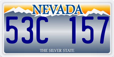 NV license plate 53C157