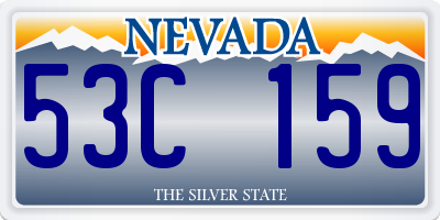 NV license plate 53C159