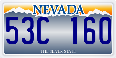 NV license plate 53C160