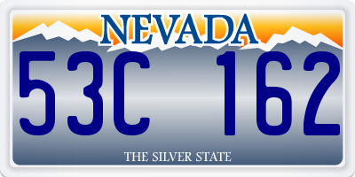 NV license plate 53C162