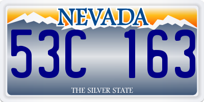 NV license plate 53C163