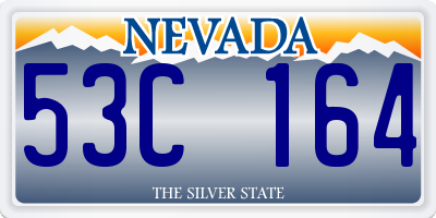 NV license plate 53C164