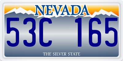 NV license plate 53C165