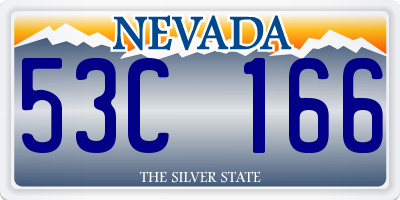 NV license plate 53C166