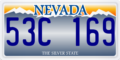 NV license plate 53C169