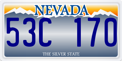 NV license plate 53C170