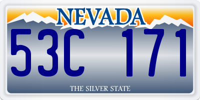 NV license plate 53C171