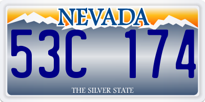 NV license plate 53C174