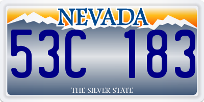 NV license plate 53C183