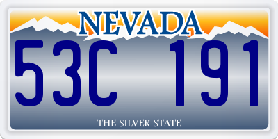 NV license plate 53C191