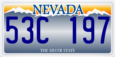 NV license plate 53C197