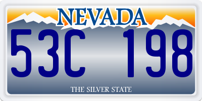 NV license plate 53C198