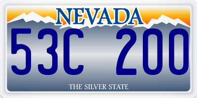 NV license plate 53C200