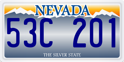 NV license plate 53C201