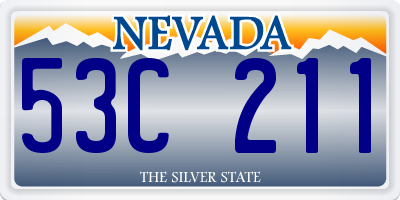 NV license plate 53C211