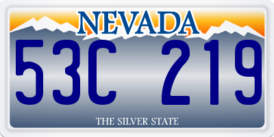NV license plate 53C219