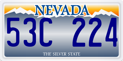 NV license plate 53C224