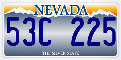 NV license plate 53C225