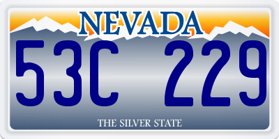 NV license plate 53C229