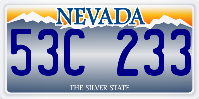 NV license plate 53C233