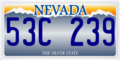 NV license plate 53C239