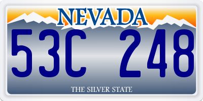 NV license plate 53C248