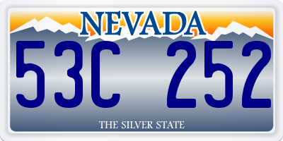 NV license plate 53C252