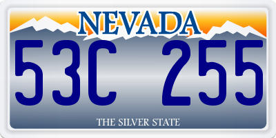 NV license plate 53C255